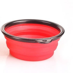 2 in 1 Portable Pet Water Bottle with Silicone Bowl