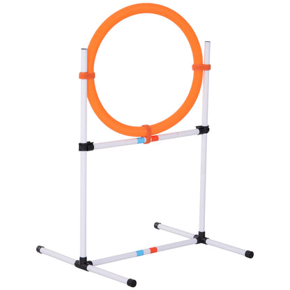 Portable Dog Agility Training Set with Jumping Ring and Weave Poles
