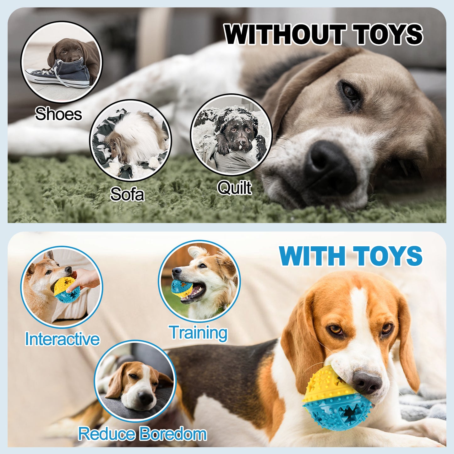 Dog Treat Dispensing Chew Ball